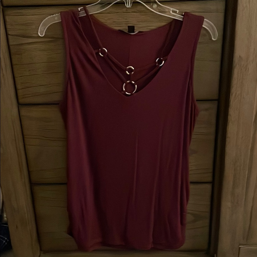 Elegant Burgundy Sleeveless Top